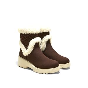 Women’s Brown Sherpa-Lined Ankle Boots